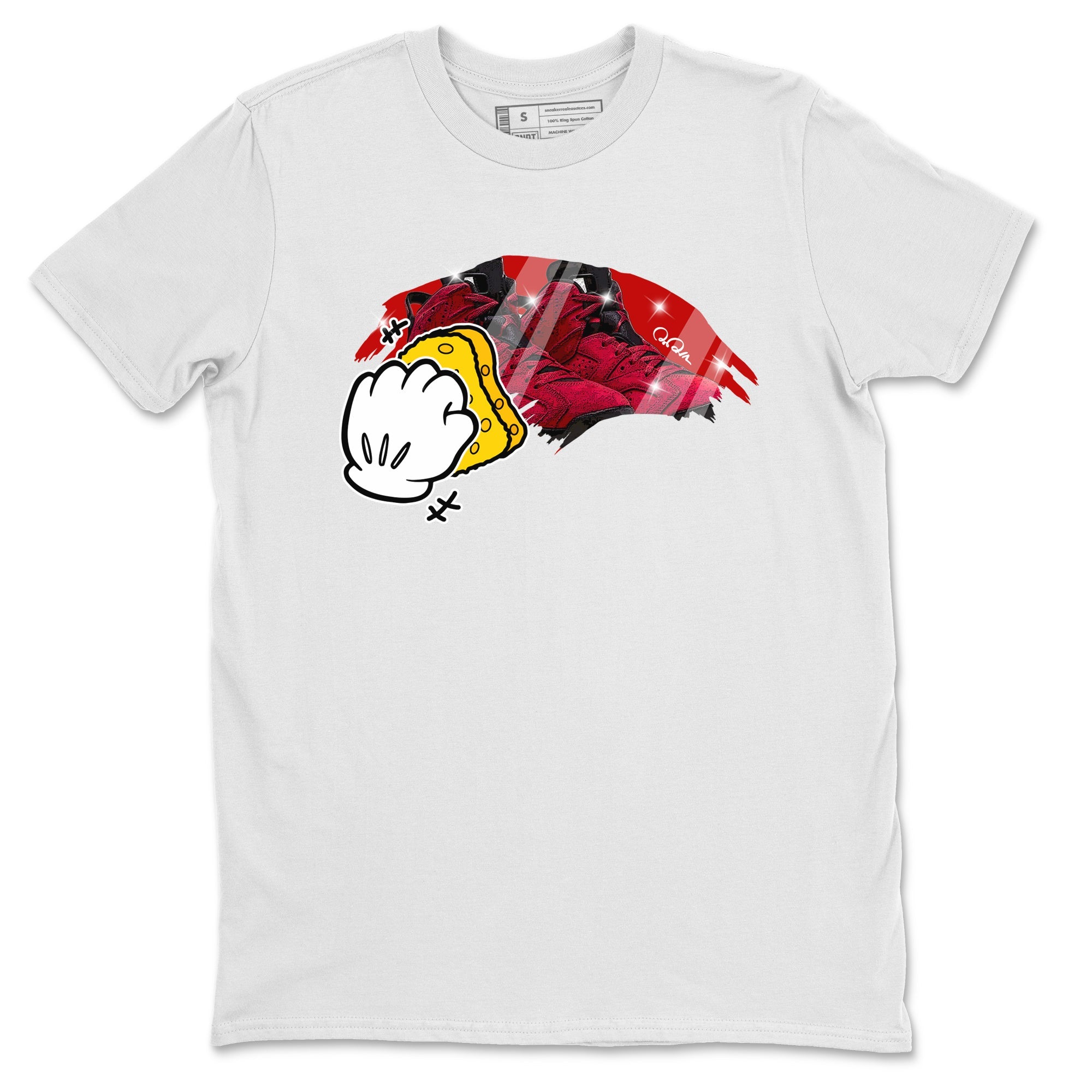 Air Jordan 6 Toro Bravo Sneaker Match Tees Wiping Sneaker Tees AJ6 Toro Bravo Sneaker Release Tees Unisex Shirts White 2