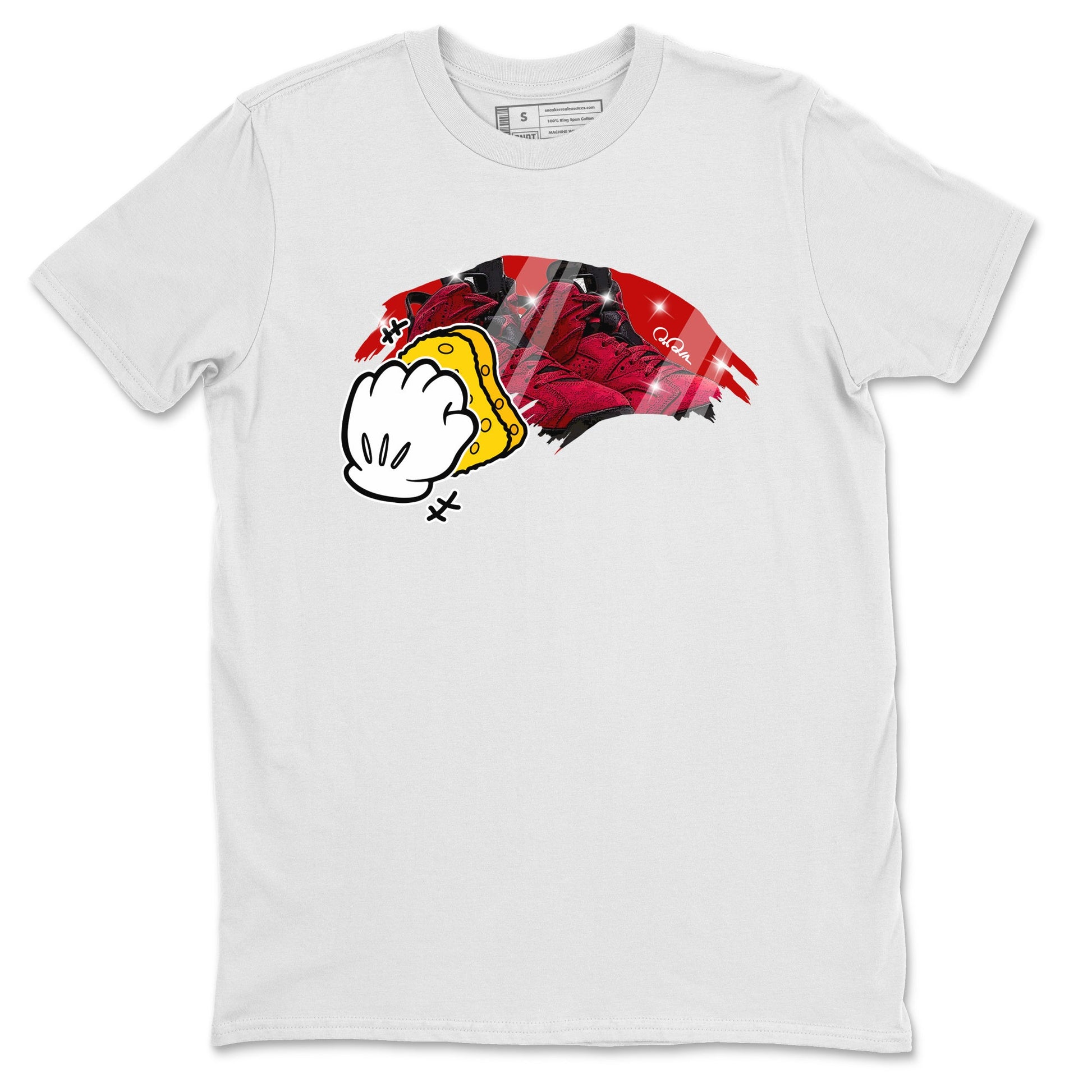 Air Jordan 6 Toro Bravo Sneaker Match Tees Wiping Sneaker Tees AJ6 Toro Bravo Sneaker Release Tees Unisex Shirts White 2