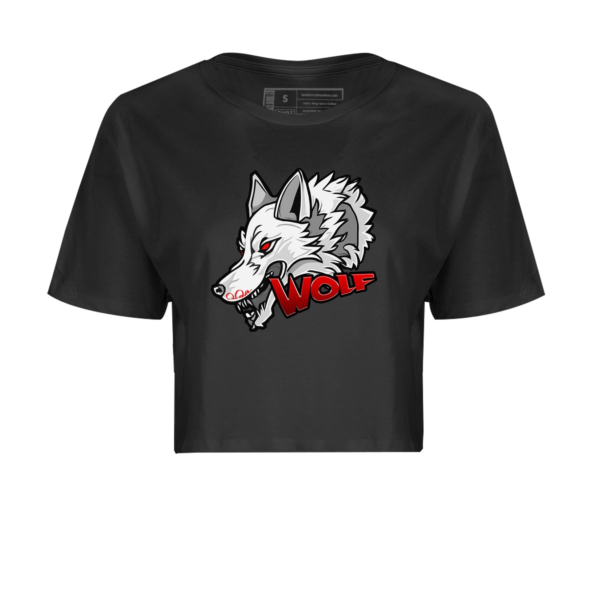 Air Jordan 13 Wolf Grey Sneaker Match Tees Wolf Head Sneaker Tees AJ13 Wolf Grey Sneaker Release Tees Women's Shirts Black 2