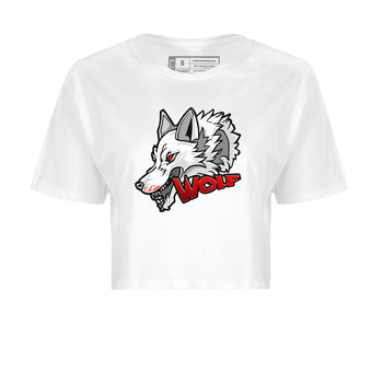 Air Jordan 13 Wolf Grey Sneaker Match Tees Wolf Head Sneaker Tees AJ13 Wolf Grey Sneaker Release Tees Women's Shirts White 2