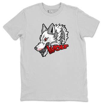 Air Jordan 13 Wolf Grey Sneaker Match Tees Wolf Head Sneaker Tees AJ13 Wolf Grey Sneaker Release Tees Unisex Shirts Silver 2