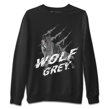 Air Jordan 13 Wolf Grey Sneaker Match Tees Wolf Scratch Sneaker Tees Air Jordan 13 Retro Wolf Grey T-Shirt Unisex Shirts Black 2