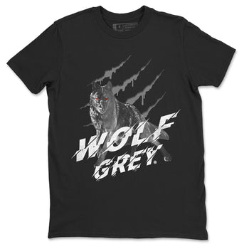 Air Jordan 13 Wolf Grey Sneaker Match Tees Wolf Scratch Sneaker Tees Air Jordan 13 Retro Wolf Grey T-Shirt Unisex Shirts Black 2
