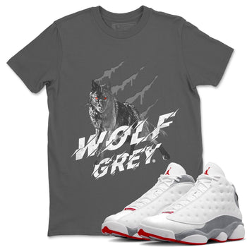 Air Jordan 13 Wolf Grey Wolf Scratch Crew Neck Sneaker Tees Air Jordan 13 Wolf Grey Sneaker T-Shirts Washing and Care Tip
