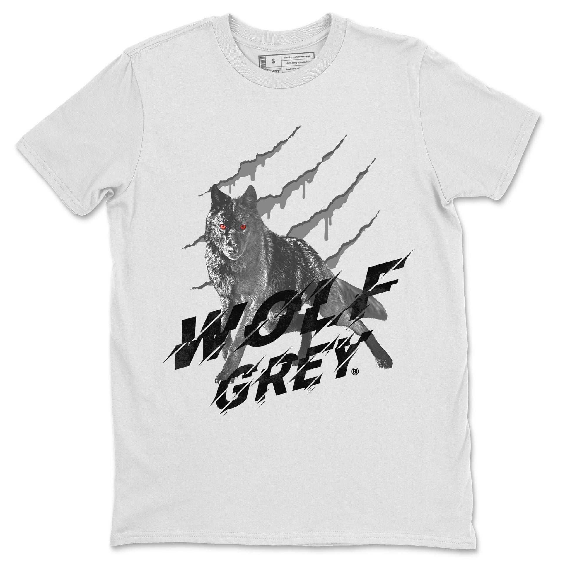 Air Jordan 13 Wolf Grey Sneaker Match Tees Wolf Scratch Sneaker Tees Air Jordan 13 Retro Wolf Grey T-Shirt Unisex Shirts White 2
