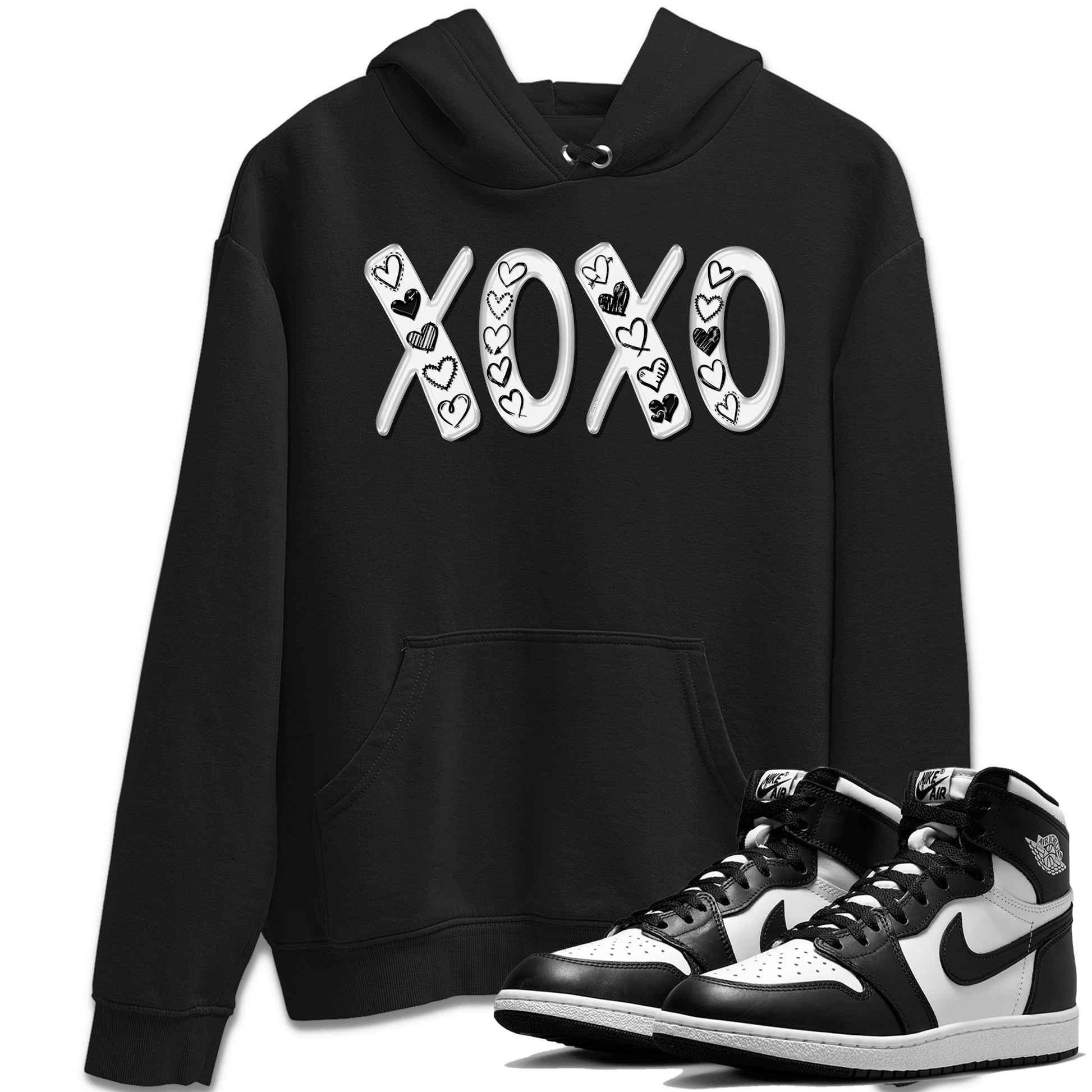 Air Jordan 1 Black White Sneaker Match Tees XOXO Sneaker Tees Air Jordan 1 Black White Sneaker Release Tees Unisex Shirts