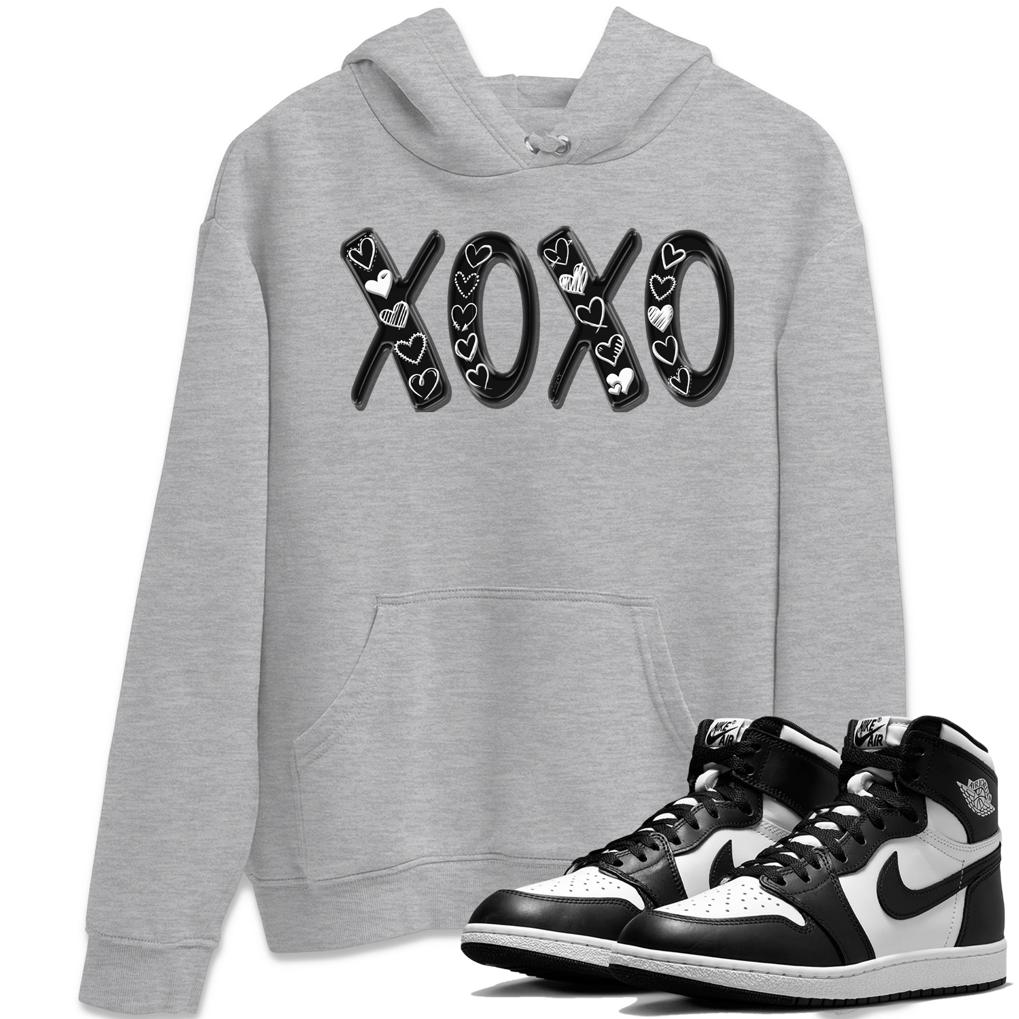 Air Jordan 1 Black White Sneaker Match Tees XOXO Sneaker Tees Air Jordan 1 Black White Sneaker Release Tees Unisex Shirts