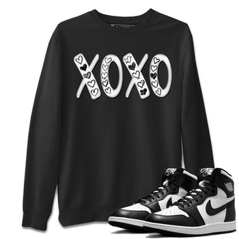 Air Jordan 1 Black White Sneaker Match Tees XOXO Sneaker Tees Air Jordan 1 Black White Sneaker Release Tees Unisex Shirts