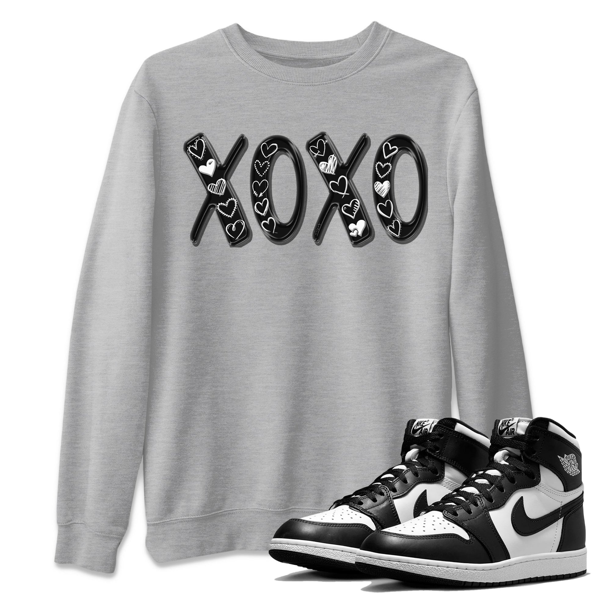 Air Jordan 1 Black White Sneaker Match Tees XOXO Sneaker Tees Air Jordan 1 Black White Sneaker Release Tees Unisex Shirts