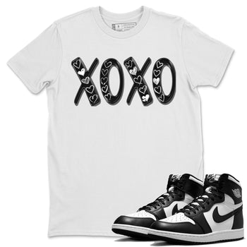 Air Jordan 1 Black White Sneaker Match Tees XOXO Sneaker Tees Air Jordan 1 Black White Sneaker Release Tees Unisex Shirts
