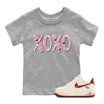 Air Force 1 Valentines Day Sneaker Match Tees XOXO Sneaker Tees Air Force 1 Valentines Day Sneaker Release Tees Kids Shirts