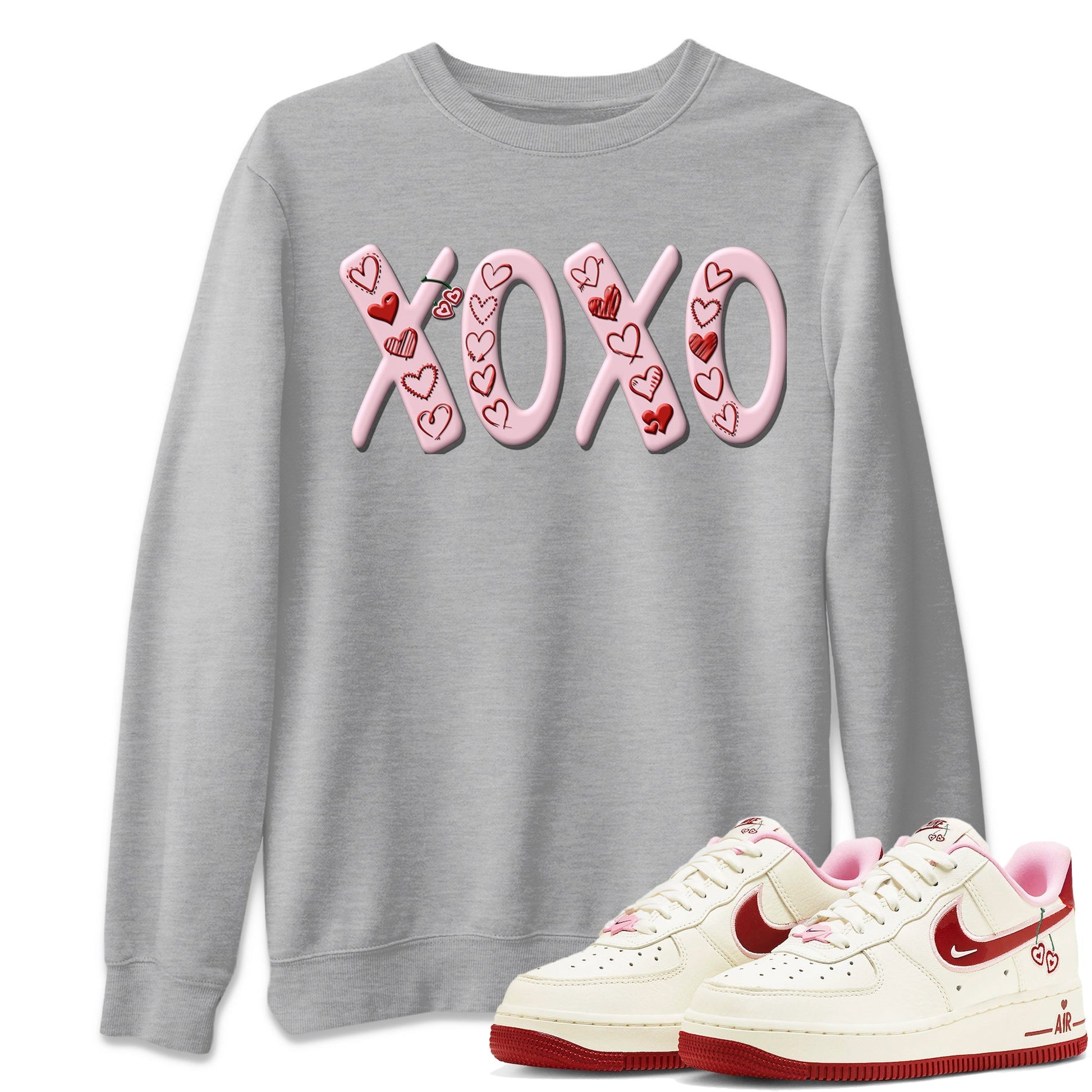 Air Force 1 Valentines Day Sneaker Match Tees XOXO Sneaker Tees Air Force 1 Valentines Day Sneaker Release Tees Unisex Shirts