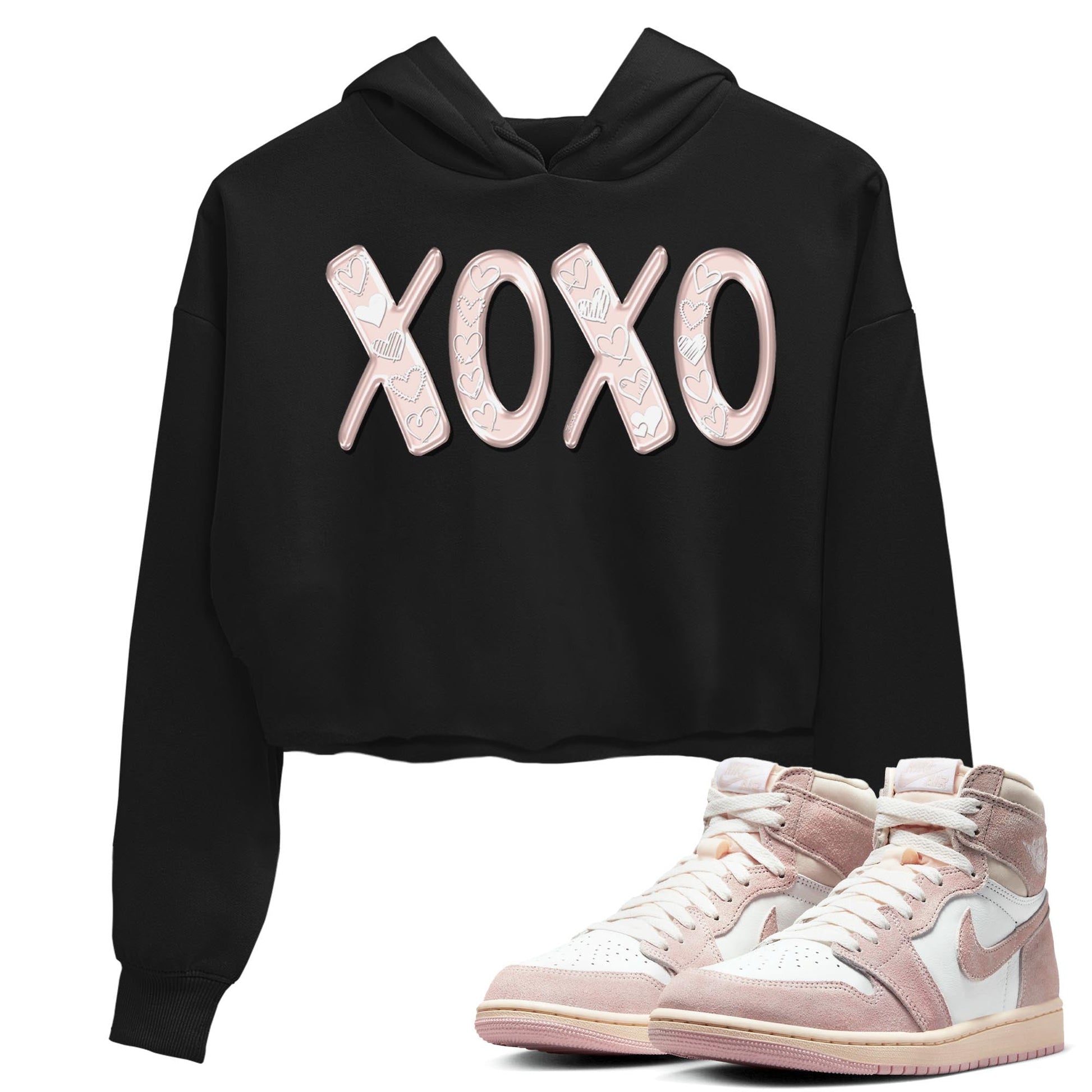 Air Jordan 1 washed pink Sneaker Match Tees XOXO Sneaker Tees AJ1 Washed Pink Sneaker Release Tees Women's Shirts Black 1