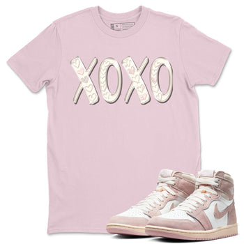 Air Jordan 1 washed pink XOXO Crew Neck Sneaker Tees AJ1 Washed Pink Sneaker T-Shirts Size Chart