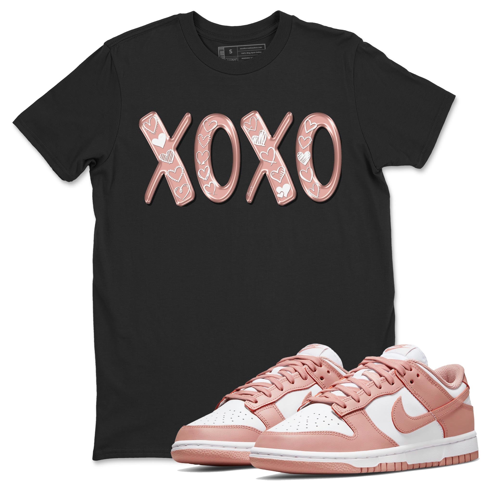 Nike Dunks Low Rose Whisper shirt to match jordans XOXO sneaker tees Nike Dunk Rose Whisper SNRT Sneaker Release Tees Unisex Black 1 T-Shirt
