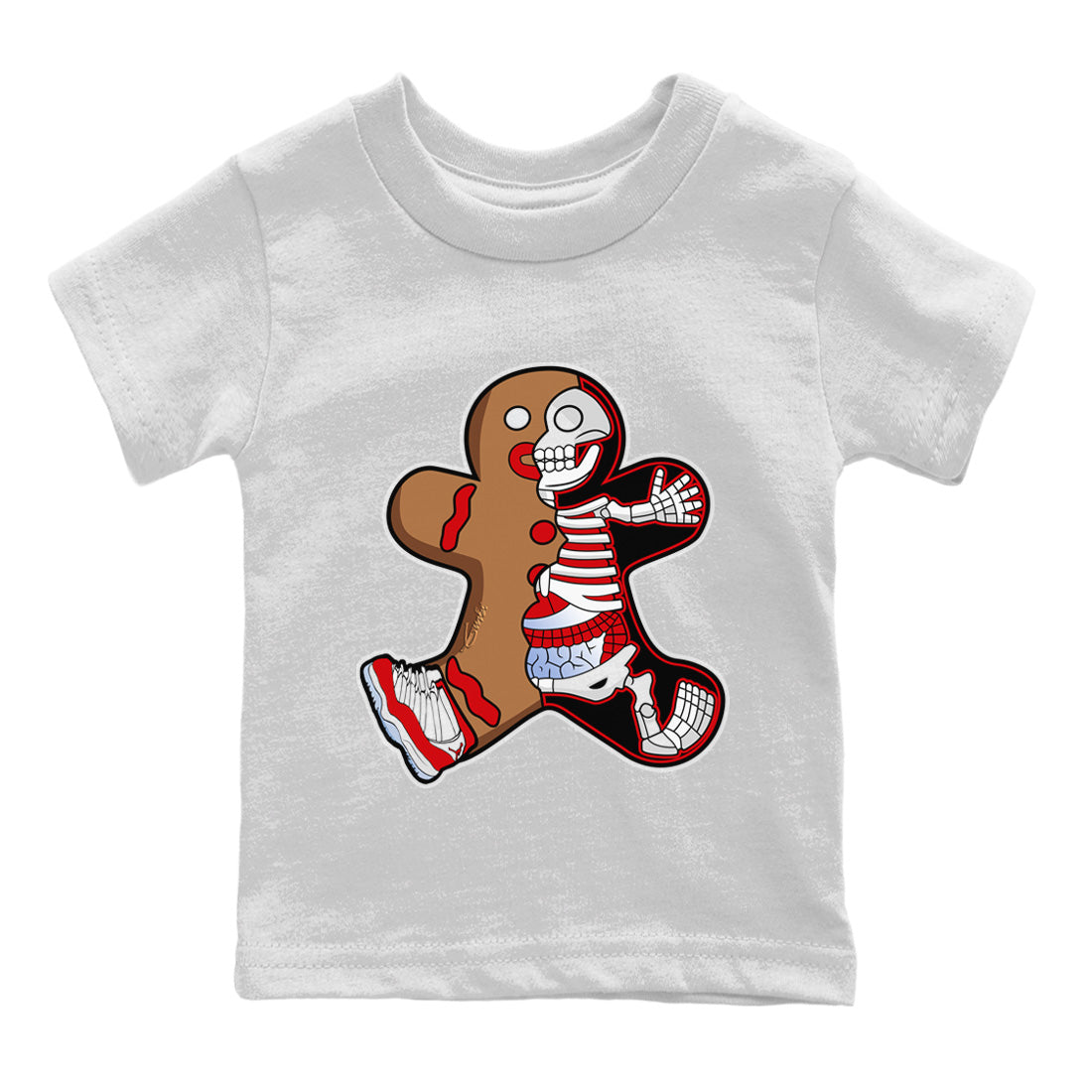 Jordan 11 Cherry Sneaker Match Tees Xray Gingerbread Man Sneaker Tees Jordan 11 Cherry Sneaker Release Tees Kids Shirts