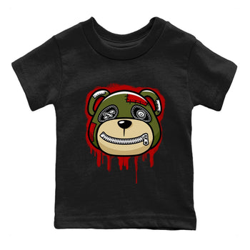 Jordan 1 Travis Scott Olive Sneaker Match Tees Bear Face Sneaker Tees Jordan 1 Travis Scott Olive Sneaker Release Tees Kids Shirts
