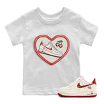 Air Force 1 Valentines Day Sneaker Match Tees Embroidery Patch Sneaker Tees Air Force 1 Valentines Day Sneaker Release Tees Kids Shirts