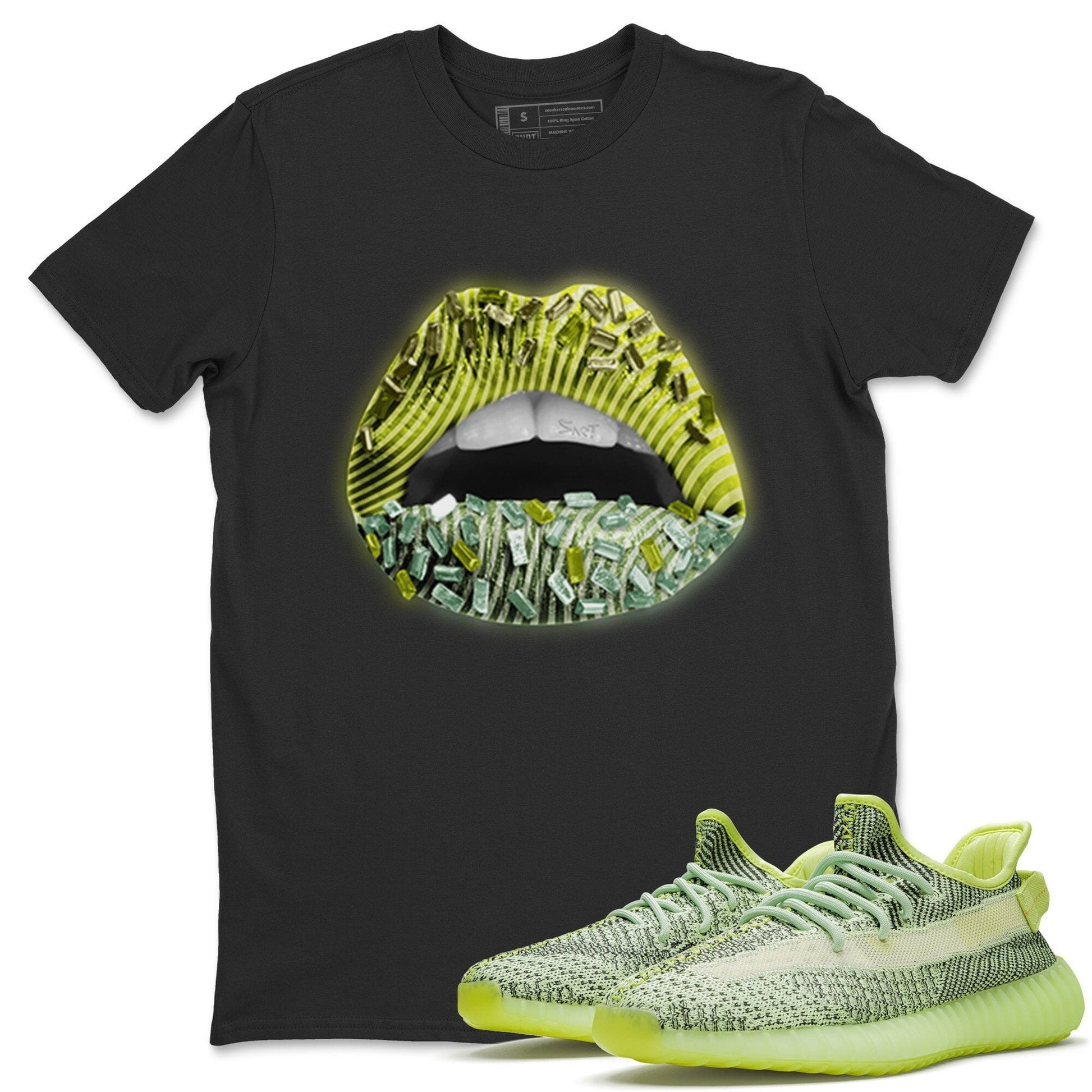 Yeezy 350 Yeezreel Sneaker Match Tees Lips Jewel Sneaker Tees Yeezy 350 Yeezreel Sneaker Release Tees Unisex Shirts