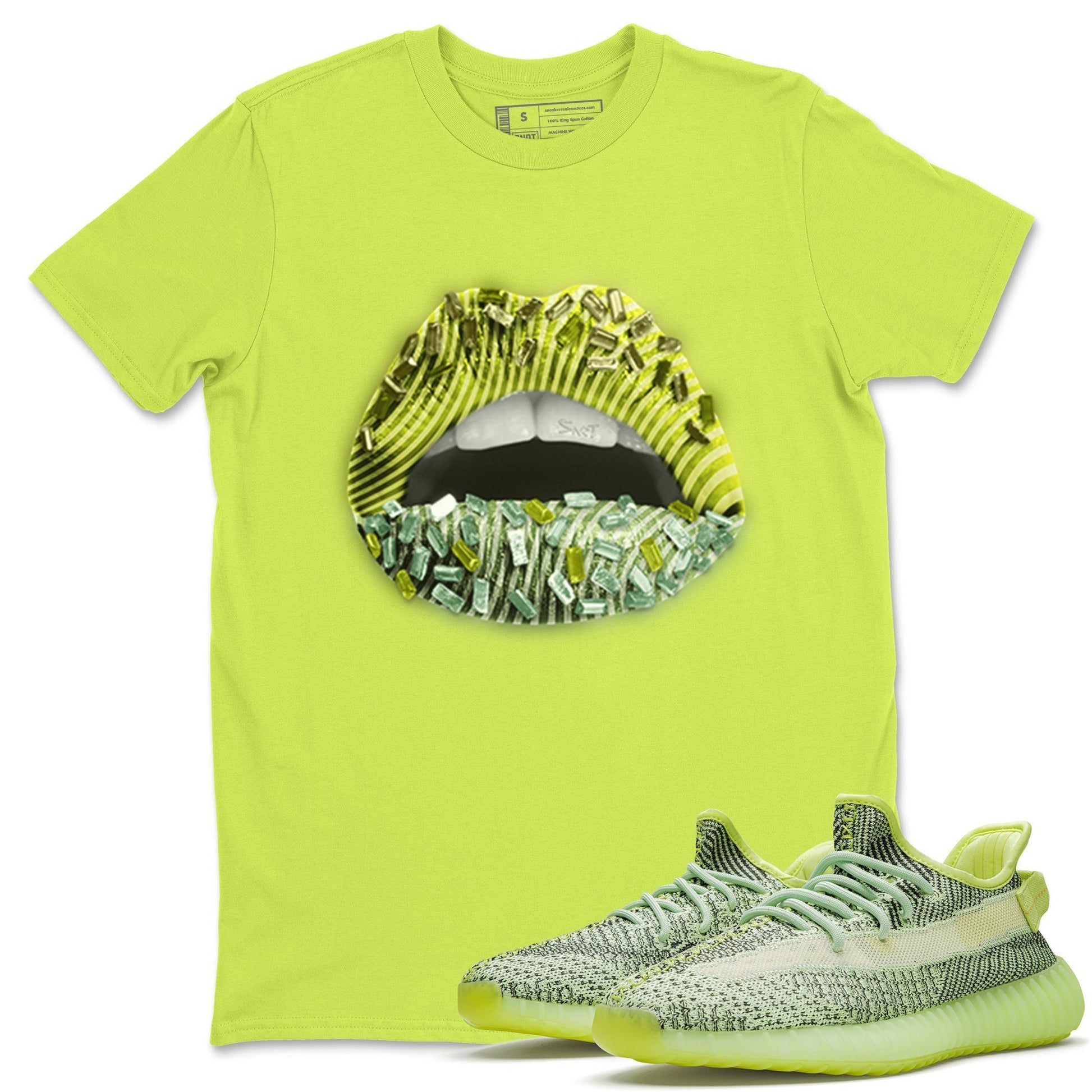 Yeezy 350 Yeezreel Sneaker Match Tees Lips Jewel Sneaker Tees Yeezy 350 Yeezreel Sneaker Release Tees Unisex Shirts