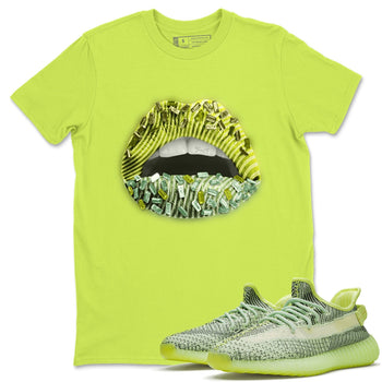 Yeezy 350 Yeezreel Sneaker Match Tees Lips Jewel Sneaker Tees Yeezy 350 Yeezreel Sneaker Release Tees Unisex Shirts