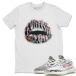 Yeezy 350 Zebra Sneaker Match Tees Lips Jewel Sneaker Tees Yeezy 350 Zebra Sneaker Release Tees Unisex Shirts