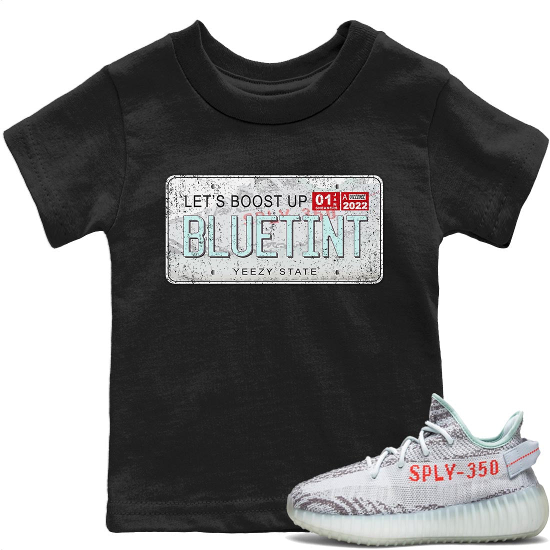 Yeezy 350 Blue Tint Sneaker Match Tees Yeezy Plate Sneaker Tees Yeezy 350 Blue Tint Sneaker Release Tees Kids Shirts