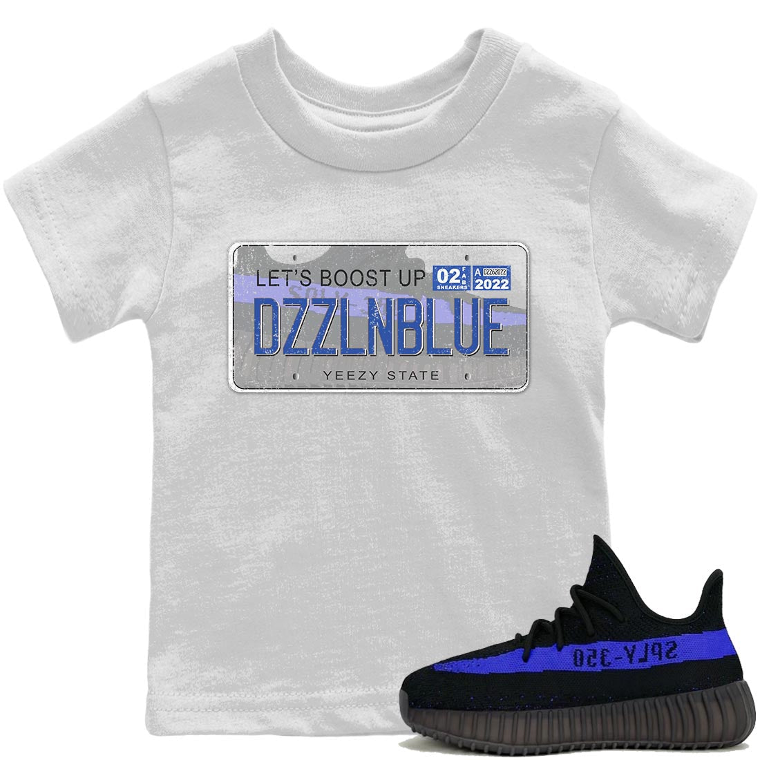 Yeezy 350 Dazzling Blue Sneaker Match Tees Yeezy Plate Sneaker Tees Yeezy 350 Dazzling Blue Sneaker Release Tees Kids Shirts