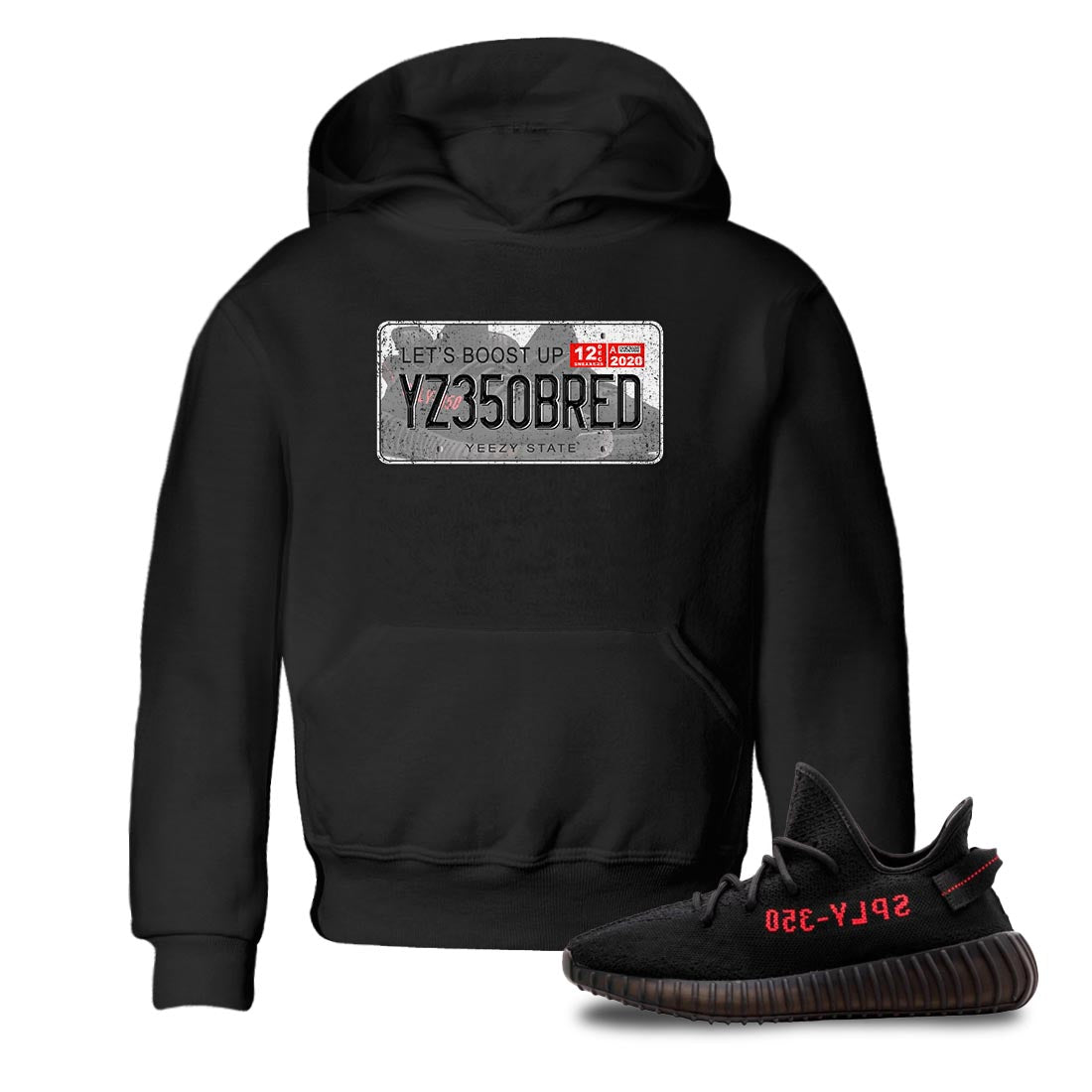 Yeezy 350 Bred shirt to match jordans Yeezy Plate sneaker tees Yeezy Boost 350 V2 Bred SNRT Sneaker Release Tees Baby Toddler Black 1 T-Shirt