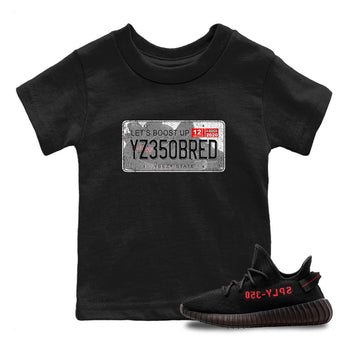 Yeezy 350 Bred shirt to match jordans Yeezy Plate sneaker tees Yeezy Boost 350 V2 Bred SNRT Sneaker Release Tees Baby Toddler Black 1 T-Shirt