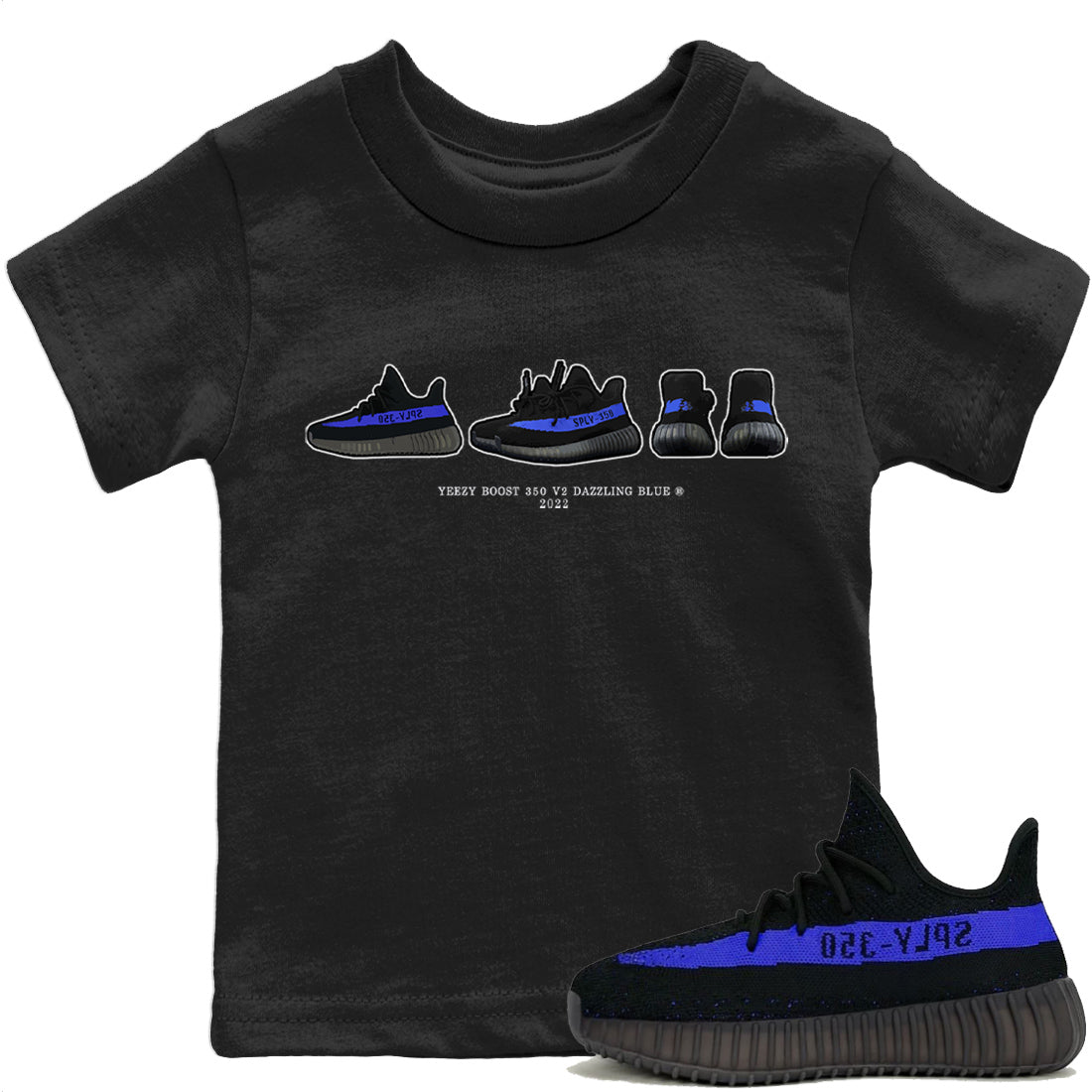 Yeezy 350 Dazzling Blue Sneaker Match Tees Yeezy Prelude Sneaker Tees Yeezy 350 Dazzling Blue Sneaker Release Tees Kids Shirts