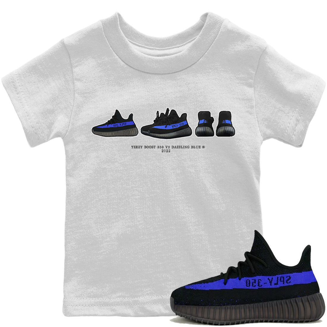 Yeezy 350 Dazzling Blue Sneaker Match Tees Yeezy Prelude Sneaker Tees Yeezy 350 Dazzling Blue Sneaker Release Tees Kids Shirts