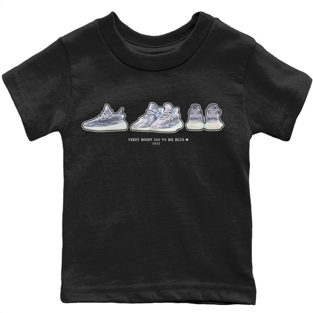 Yeezy 350 MX Blue Sneaker Match Tees Yeezy Prelude Sneaker Tees Yeezy 350 MX Blue Sneaker Release Tees Kids Shirts