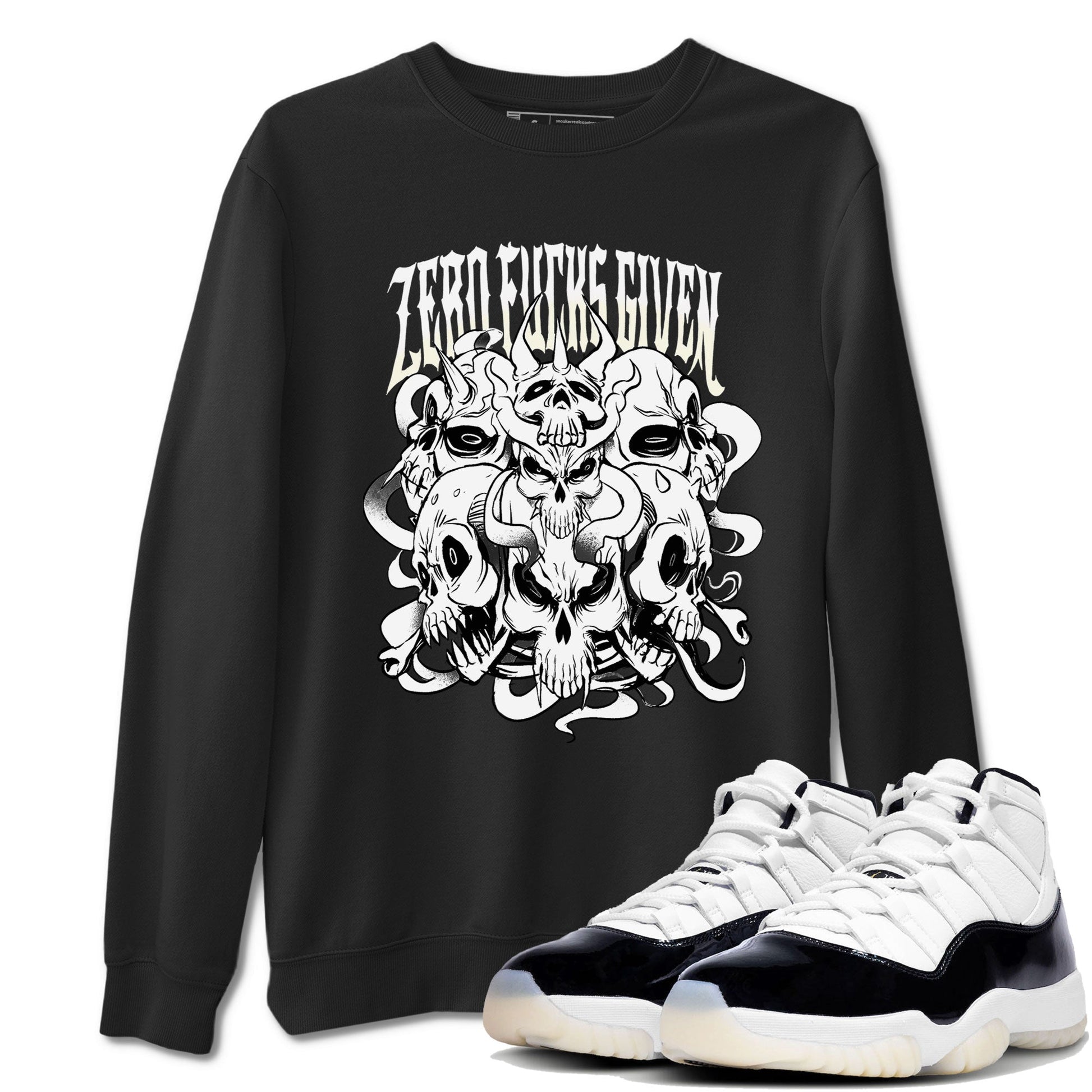 AJ11 Gratitude shirt to match jordans Zero Fucks Given sneaker tees 11s Gratitude SNRT Sneaker Release Tees unisex cotton Black 1 crew neck shirt