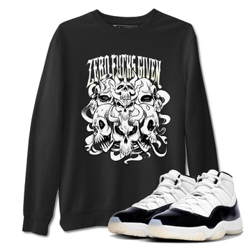 AJ11 Gratitude shirt to match jordans Zero Fucks Given sneaker tees 11s Gratitude SNRT Sneaker Release Tees unisex cotton Black 1 crew neck shirt