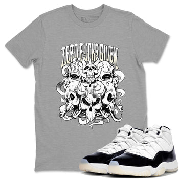AJ11 Gratitude shirt to match jordans Zero Fucks Given sneaker tees 11s Gratitude SNRT Sneaker Release Tees unisex cotton Heather Grey 1 crew neck shirt