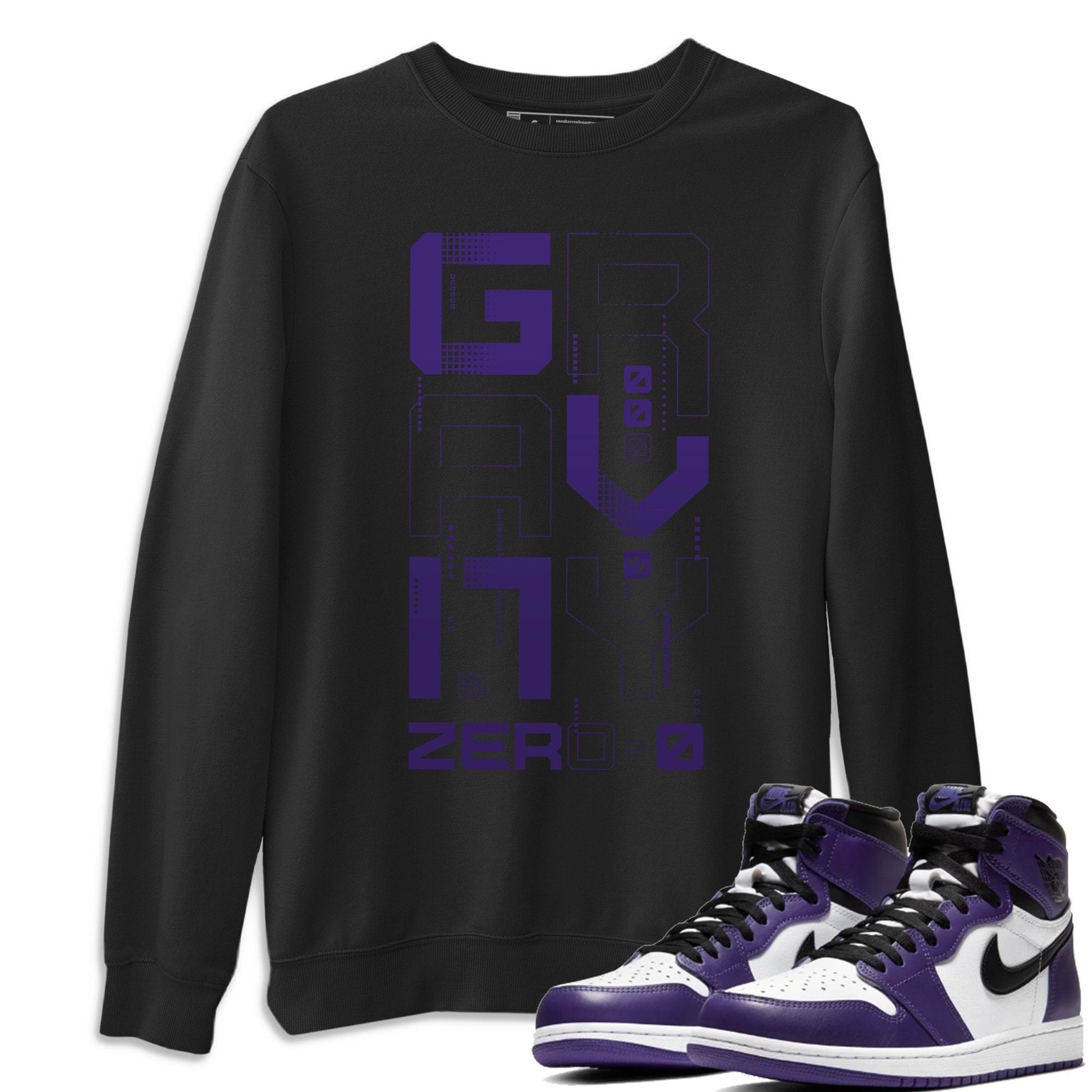 Jordan 1 Court Purple Sneaker Match Tees Zero Gravity Sneaker Tees Jordan 1 Court Purple Sneaker Release Tees Unisex Shirts