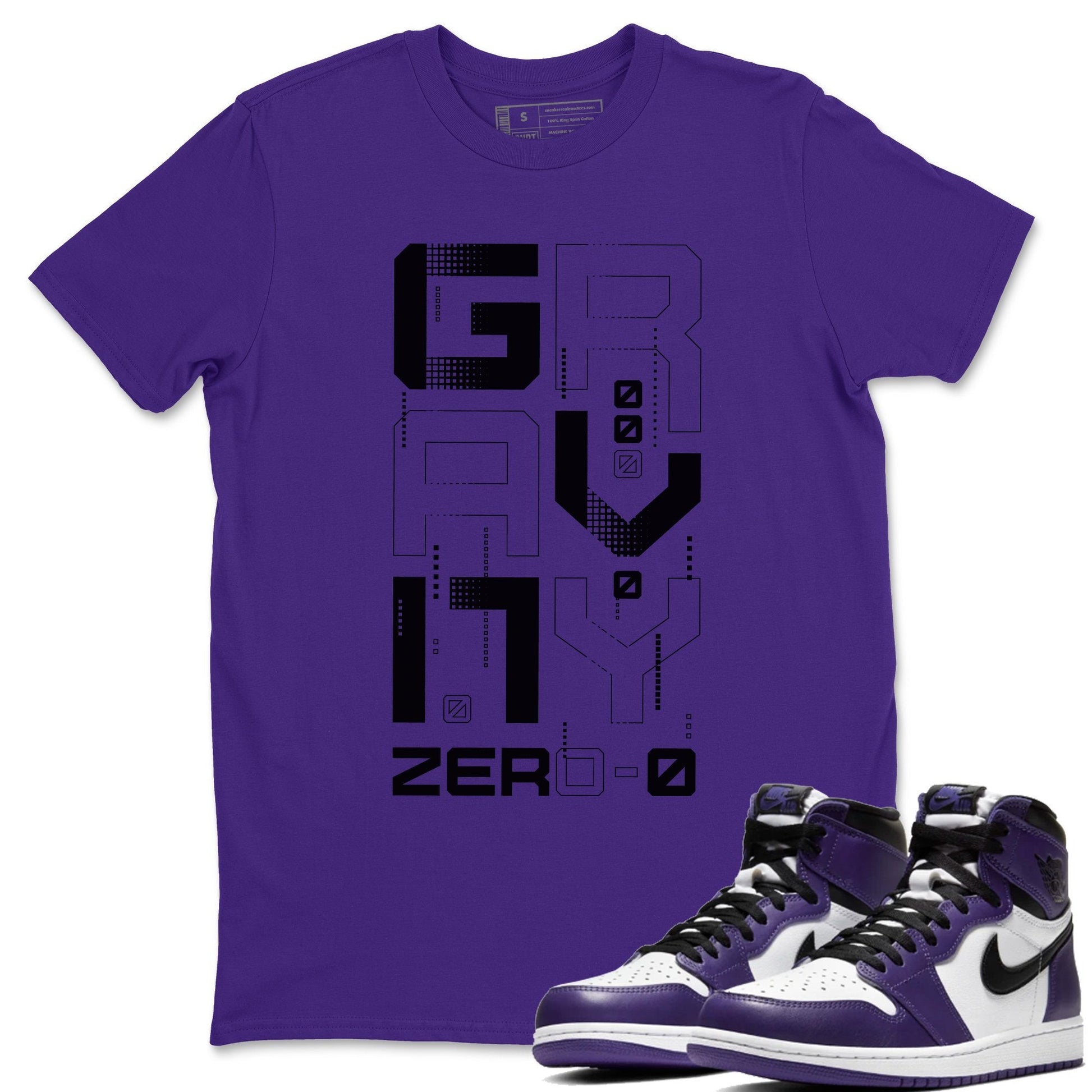 Jordan 1 Court Purple Sneaker Match Tees Zero Gravity Sneaker Tees Jordan 1 Court Purple Sneaker Release Tees Unisex Shirts