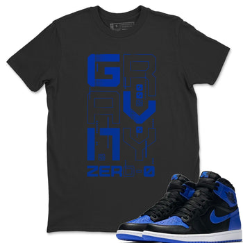 Jordan 1 Royal Black Sneaker Match Tees Zero Gravity Sneaker Tees Jordan 1 Royal Black Sneaker Release Tees Unisex Shirts