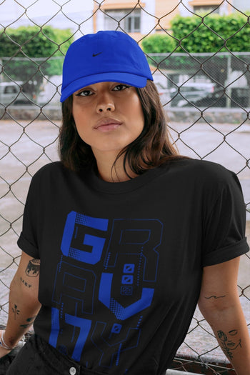 Jordan 1 Royal Black Sneaker Match Tees Zero Gravity Sneaker Tees Jordan 1 Royal Black Sneaker Release Tees Unisex Shirts
