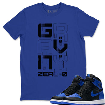 Jordan 1 Royal Black Sneaker Match Tees Zero Gravity Sneaker Tees Jordan 1 Royal Black Sneaker Release Tees Unisex Shirts