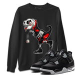 Jordan 4 Black Canvas unique Halloween sneaker tee Zombie Dino Sneaker Tees Jordan 4 Black Canvas Sneaker Release Tees Unisex Shirts