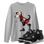 Jordan 4 Black Canvas unique Halloween sneaker tee Zombie Dino Sneaker Tees Jordan 4 Black Canvas Sneaker Release Tees Unisex Shirts
