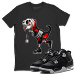 Jordan 4 Black Canvas unique Halloween sneaker tee Zombie Dino Sneaker Tees Jordan 4 Black Canvas Sneaker Release Tees Unisex Shirts